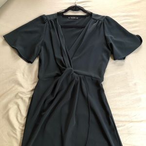 Zara hunter green dress